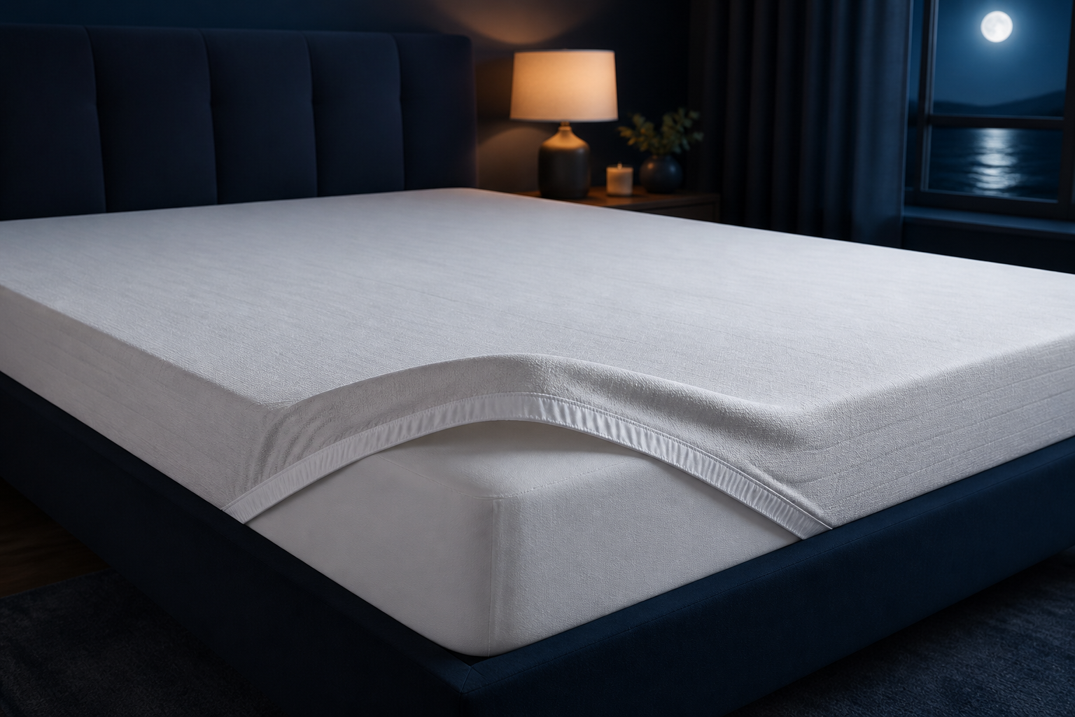 PlushDeluxe bamboo waterproof queen mattress protector product-type illustration